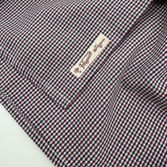 The original penguin | heritage slim fit | Men's Blue and White Checkered Shirt - Picture 5 of 7